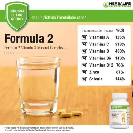 Herbalife Formula 2 Vitamin & Mineral Complex Uomo 60 Compresse